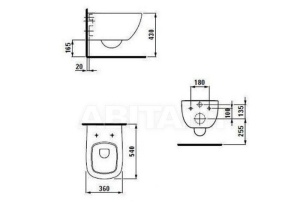 LAUFEN Palomba Унитаз подвесной без сиденья в Сочи и Адлере LAUFEN Palomba Унитаз подвесной без сиденья в Сочи и Адлере