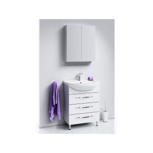 МС 60 Зеркальный шкаф с двумя дверьми на петлях с плавным закрыванием (Ш60хВ70хГ15) в Сочи и Адлере МС 60 Зеркальный шкаф с двумя дверьми на петлях с плавным закрыванием (Ш60хВ70хГ15) в Сочи и Адлере