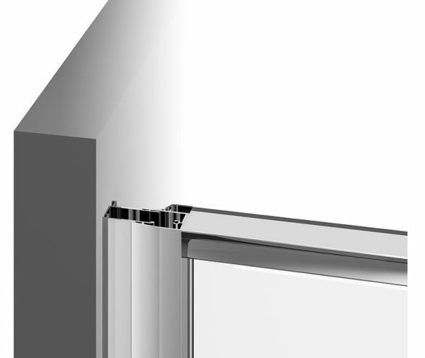 Душевая дверь PDOP2-100 см (961 - 1011 x 1900 вход 492 мм) чёрный + транспарент в Сочи и Адлере