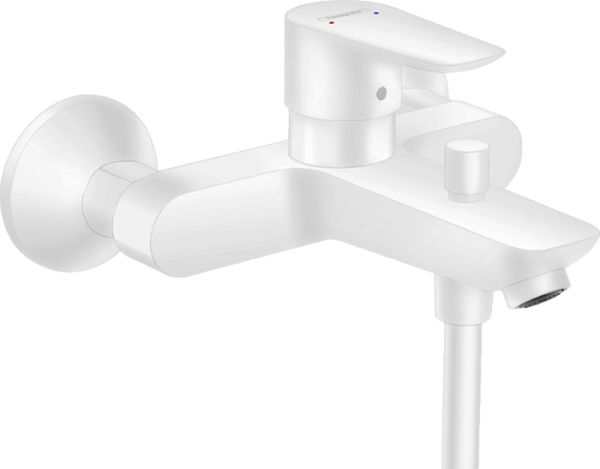 71740700 HG Talis E Смеситель для ванны 110, однорычажный, со сливным гарнитуром BM белый матовый в Сочи и Адлере 71740700 HG Talis E Смеситель для ванны 110, однорычажный, со сливным гарнитуром BM белый матовый в Сочи и Адлере