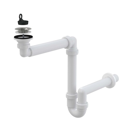 Сифон для умывальника экономящий пространство Ø63 