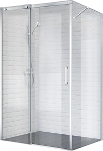 Душевое ограждение MAGIC-AH-1-120/100-C-BR-L  стекло прозрачное, профиль бронза Душевое ограждение MAGIC-AH-1-120/100-C-BR-L  стекло прозрачное, профиль бронза