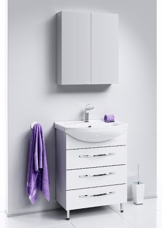 АЛЛЕГРО 65 Тумба на ножках, три ящика с раковиной ЭЛЕГАНС 65 (Ш65,5хВ85,5хГ44,5) Agr.01.06/3+Элеганс 65  в Сочи и Адлере