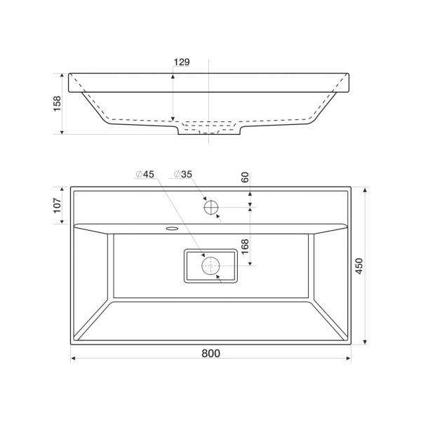 Style 80 раковина из литьевого мрамора  в Сочи и Адлере