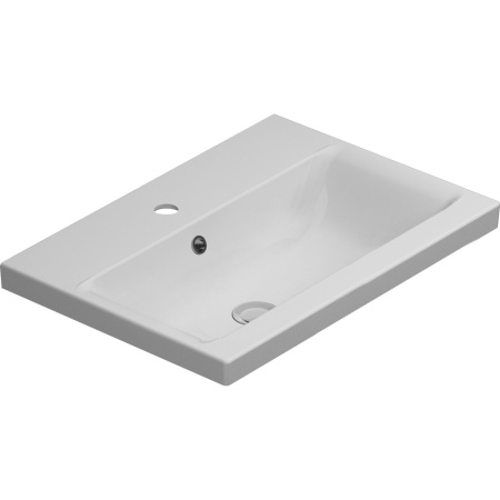 GEM Раковина мебельная накладная керамическая 60 см, цвет: белый глянец в Сочи и Адлере