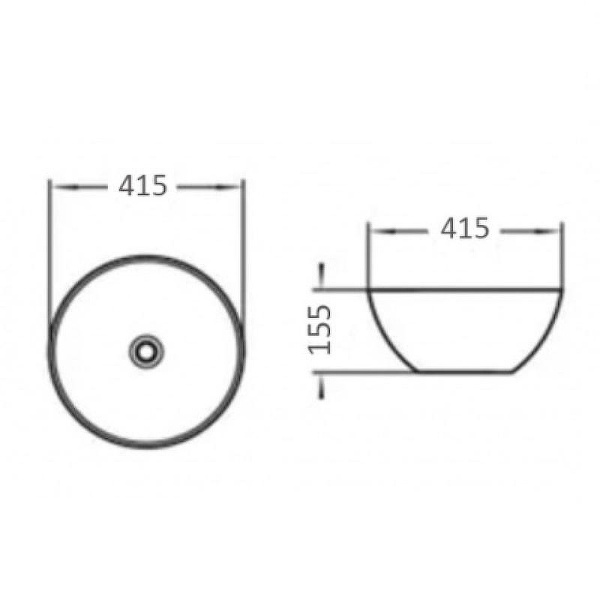 Умывальник CeramaLux 104MW  цвет-белый матовый, донный клапан в комплекте в Сочи и Адлере