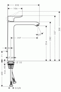 31082000 HG Metris Смеситель для раковины однорычажный, хром в Сочи и Адлере 31082000 HG Metris Смеситель для раковины однорычажный, хром в Сочи и Адлере