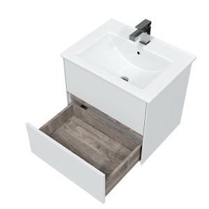 Ultra 60 тумба подвесная (2 ящика) белая матовая,(дополнительно Next 60 раковина керамическая)  в Сочи и Адлере