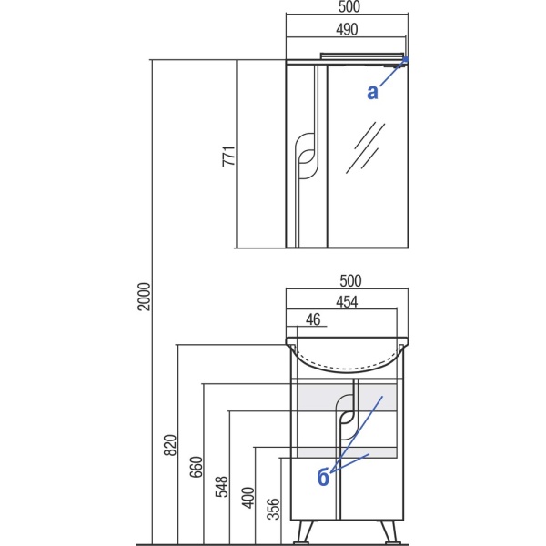 ПАНДА Зеркало-шкаф  50 (5) в Сочи и Адлере ПАНДА Зеркало-шкаф  50 (5) в Сочи и Адлере