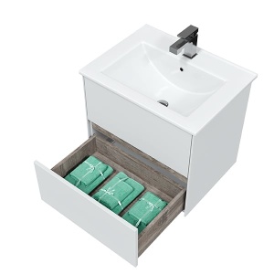 Ultra 60 тумба подвесная (2 ящика) белая матовая,(дополнительно Next 60 раковина керамическая)  в Сочи и Адлере