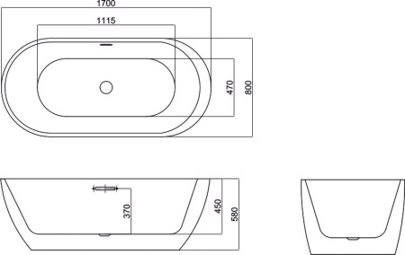 Акриловая ванна Black&White Swan SB105 в Сочи и Адлере