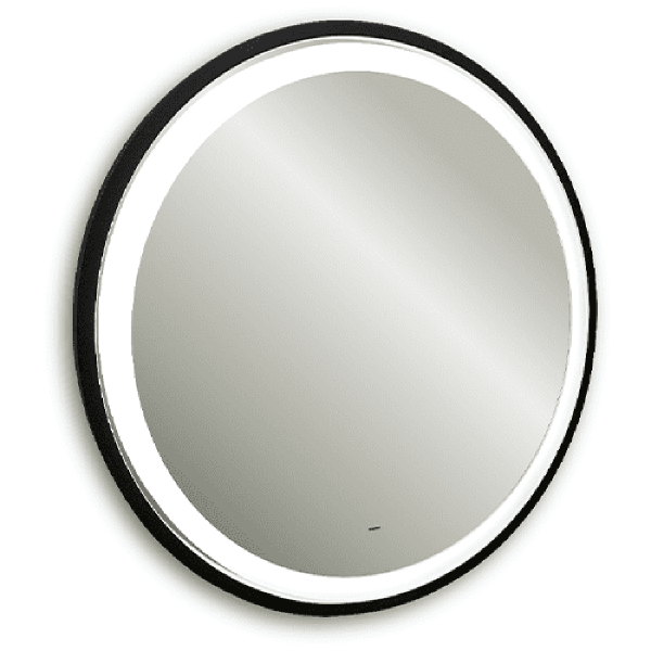 AQM7777RU150 зеркало Aquanika Metalica с подсветкой, металлическая рама D77 (чёрный)