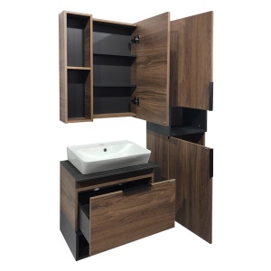 COMFORTY Зеркало-шкаф "Штутгарт-60" дуб тёмно-коричневый в Сочи и Адлере COMFORTY Зеркало-шкаф "Штутгарт-60" дуб тёмно-коричневый в Сочи и Адлере