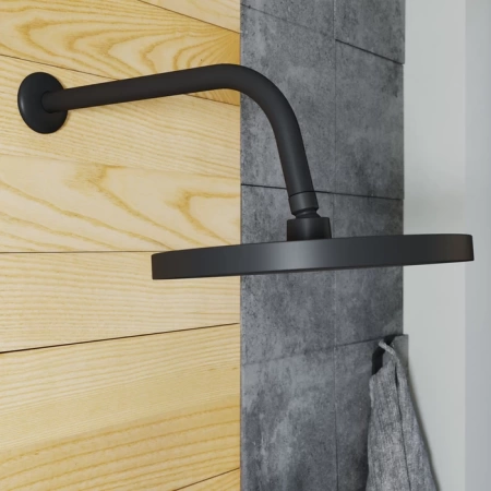 Душевая насадка верхняя круглая, черная, SpaHome, IDDIS,  в Сочи и Адлере