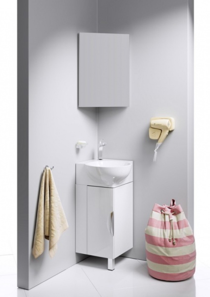 РИО 45 Тумба напольная угловая, две двери с раковиной ДЕЛЬТА 45 (450*180*450) в Сочи и Адлере РИО 45 Тумба напольная угловая, две двери с раковиной ДЕЛЬТА 45 (450*180*450) в Сочи и Адлере