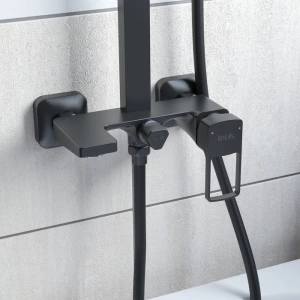 Смеситель с верхним душем, черный, Bild, IDDIS, BILBL1Fi06 в Сочи и Адлере Смеситель с верхним душем, черный, Bild, IDDIS, BILBL1Fi06 в Сочи и Адлере