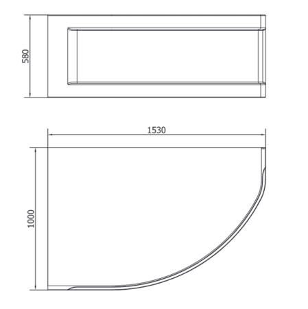 Панель фронтальная для ванны Cersanit Kaliope 153, универсальная, ультра белый в Сочи и Адлере