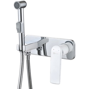 Гигиенический душ со смесителем Lemark Allegro LM5919CW Хром Белый