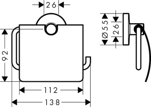 41723000 HG Logis Universal держатель для туалетной бумаги, хром в Сочи и Адлере