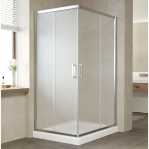 Душевой угол с двумя раздвижными дверями ZA-F 100*80 08 10 профиль хром глянцевый стекло сатин в Сочи и Адлере Душевой угол с двумя раздвижными дверями ZA-F 100*80 08 10 профиль хром глянцевый стекло сатин в Сочи и Адлере