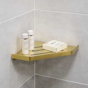 "HI-TECH" Полка угловая одноэтажная золото-сатин FX-841G в Сочи и Адлере