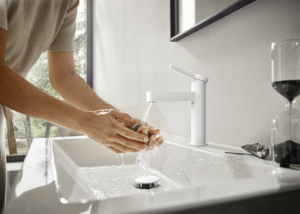 76020700 HG Смеситель для раковины Finoris, однорычажный, 110 со сливным гарнитуром в Сочи и Адлере 76020700 HG Смеситель для раковины Finoris, однорычажный, 110 со сливным гарнитуром в Сочи и Адлере