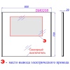 SM 80 Зеркало со светодиодной подсветкой в металлическом профиле, выключателем и регулятором освещенности (Ш80хВ70хГ3) в Сочи и Адлере
