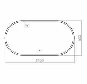 Зеркало AZARIO Виола 600х1200 c подсветкой и диммером, сенсорный выключатель (ФР-00001528) в Сочи и Адлере