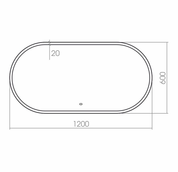 Зеркало AZARIO Виола 600х1200 c подсветкой и диммером, сенсорный выключатель (ФР-00001528) в Сочи и Адлере