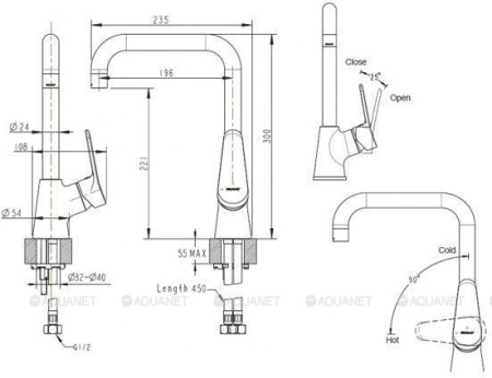 Смеситель Bravat Eco F7111147C-1 для кухонной мойки в Сочи и Адлере