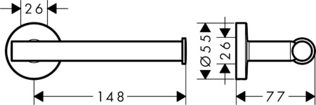 41726000 HG Logis Universal держатель рулона туалетной бумаги без крышки в Сочи и Адлере
