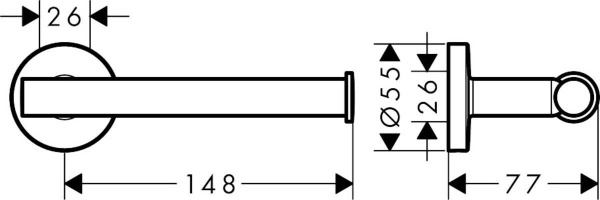 41726000 HG Logis Universal держатель рулона туалетной бумаги без крышки в Сочи и Адлере