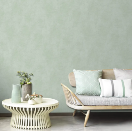 Обои Erismann Nova, винил горячего тиснения на флизелиновой основе, 1,06*10м, Зелёный однотон в Сочи и Адлере