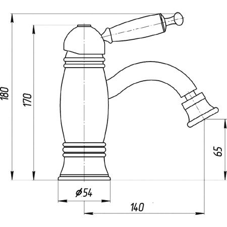 OXFORD Смеситель д/биде , золото в Сочи и Адлере