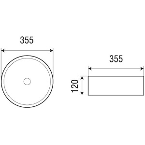 Раковина Azario 355х355х120 накладная, матовая белая (AZ-3134-MW) в Сочи и Адлере