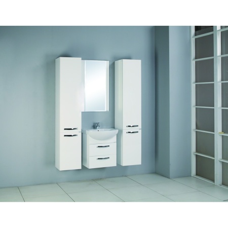 АРИЯ 50 М тумба белая 2 ящ (раковина Смайл 50) подвес в Сочи и Адлере