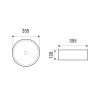 Раковина Azario 355х355х120 накладная, круглая, белая (AZ-3134) в Сочи и Адлере
