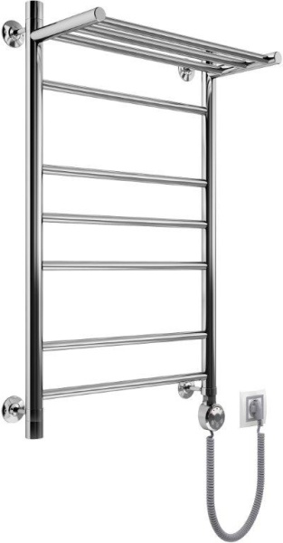 Полотенцесушитель электрический Вид 10 Лесенка с полкой 80*40 правое подключение Полотенцесушитель электрический Вид 10 Лесенка с полкой 80*40 правое подключение