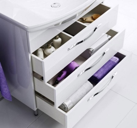 АЛЛЕГРО 65 Тумба на ножках, три ящика с раковиной ЭЛЕГАНС 65 (Ш65,5хВ85,5хГ44,5) Agr.01.06/3+Элеганс 65  в Сочи и Адлере