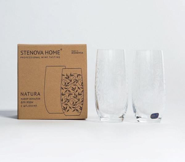 Набор стаканов Natura, МАТЕРИАЛ: Хрустальное стекло, ОБЪЕМ: 350 мл, В НАБОРЕ: 2 шт в Сочи и Адлере