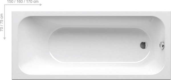 Ванна CHROME SLIM 170х75 белая в Сочи и Адлере Ванна CHROME SLIM 170х75 белая в Сочи и Адлере