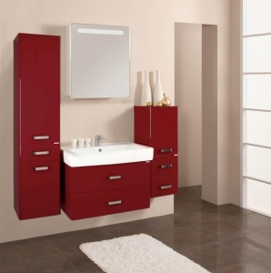 АМЕРИНА шкаф-колонна подвесная бордо темный  в Сочи и Адлере АМЕРИНА шкаф-колонна подвесная бордо темный  в Сочи и Адлере