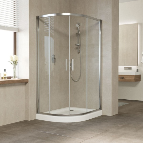 Душевой уголок Vegas Glass ZS-F 110*80 08 01 профиль глянцевый хром, стекло прозрачное в Сочи и Адлере Душевой уголок Vegas Glass ZS-F 110*80 08 01 профиль глянцевый хром, стекло прозрачное в Сочи и Адлере