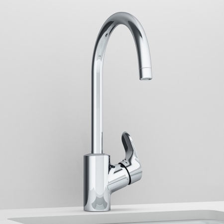 Like смеситель для кухни с высоким узливом хром в Сочи и Адлере