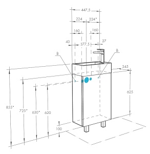 Эмма Тумба 447,5х625х245 белый/дуб Навара) (раковина приобретается отдельно Эрис 46) в Сочи и Адлере Эмма Тумба 447,5х625х245 белый/дуб Навара) (раковина приобретается отдельно Эрис 46) в Сочи и Адлере