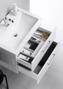 МАНЧЕСТЕР 80 Тумба подвесная, два ящика, белая с раковиной ФОСТЕР 80 (Ш81хВ54хГ46) в Сочи и Адлере МАНЧЕСТЕР 80 Тумба подвесная, два ящика, белая с раковиной ФОСТЕР 80 (Ш81хВ54хГ46) в Сочи и Адлере