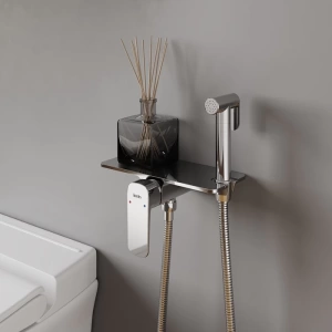 Встраиваемый смеситель с гигиеническим душем, полка, Axes, IDDIS, AXESBSHi08 в Сочи и Адлере