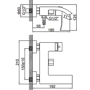 Смеситель для ванны Ledeme L73217 в Сочи и Адлере