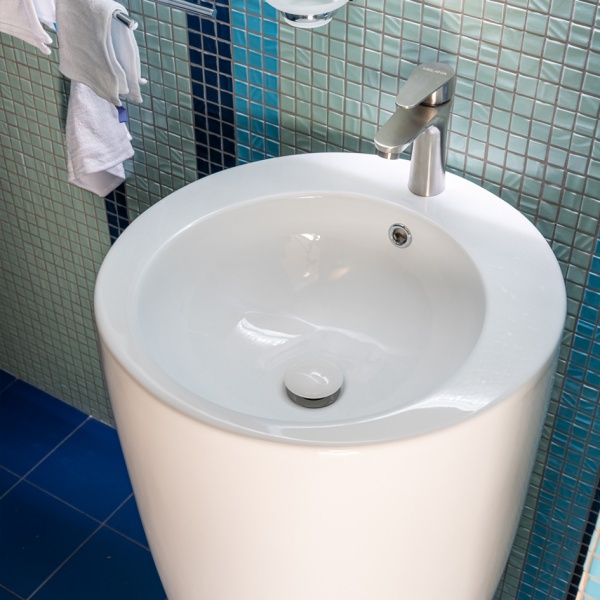 Моноблок 800-B133 Раковина на пьедестале моноблок MELANA 510Х510Х830 в Сочи и Адлере