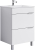 БРИГ 60 Тумба на ножках, два ящика с раковиной КВАДРО 60 (Ш60,5хВ85,5хГ47) Br.01.06/2/W+Quadro 60 